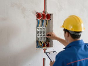 أعمال تمديدات كهربائية احترافية ضمن مشروع ديكور وكهرباء متكامل