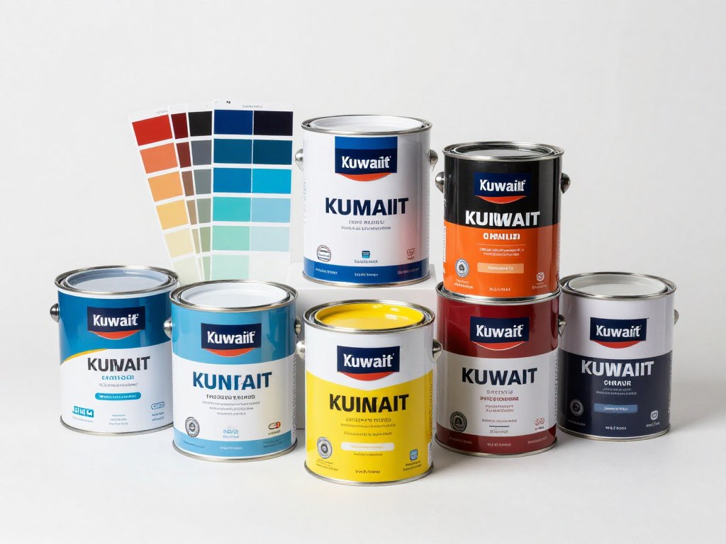 أنواع مختلفة من الدهانات عالية الجودة يستخدمها معلم صبغ داخلي وخارجي