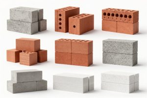 أنواع مختلفة من الطابوق المستخدم في البناء بالكويت