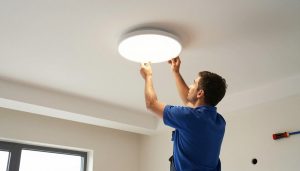 تركيب نظام إضاءة حديث في منزل بالكويت من قبل فني خدمات الكهرباء المنزلية