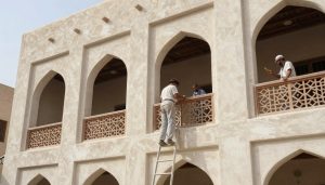 ترميم الخرّير القديم في مبنى تراثي كويتي