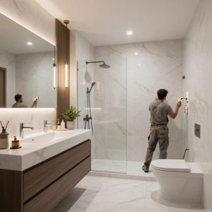 ترميم حمامات المنطقة العاشرة من شركة لؤلؤة النجاح