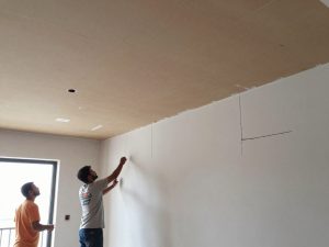 ترميم سقف وجدران في منزل بسعد العبدالله مع تركيب جبس بورد