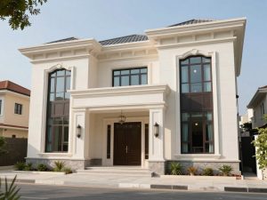 ترميم فيلا فاخرة في الكويت - واجهة فيلا بعد الترميم - شركة ترميم الكويت