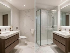 ترميم وتجديد حمام في مبارك الكبير بتصميم عصري