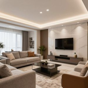 ترميم وتجديد ديكور غرفة معيشة في سعد العبدالله