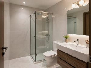 ترميمات عامة كيفان - حمام تم تجديده بالكامل يظهر التصميم العصري والتشطيبات عالية الجودة