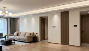 تصميم ديكور داخلي متكامل مع أنظمة الإضاءة والكهرباء ضمن مشروع ديكور وكهرباء