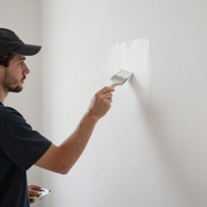 تطبيق دهان أساس بدون ريحة على حائط