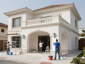 خدمة صبغ مطفي للفلل والمنازل الكبيرة