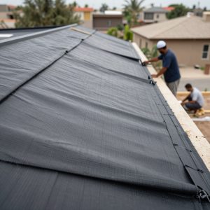 عازل طربال سعودي مستخدم في عزل سطح منزل