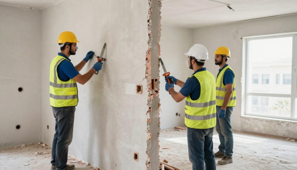 عملية هدم وتوسعة لمنزل في الكويت