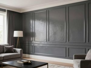 غرفة معيشة مطلية بصبغ داخلي لامع بلون أنيق