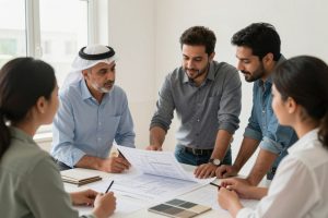 فريق عمل شركة لؤلؤة النجاح يقدم استشارات ترميمات عامة المنطقة العاشرة