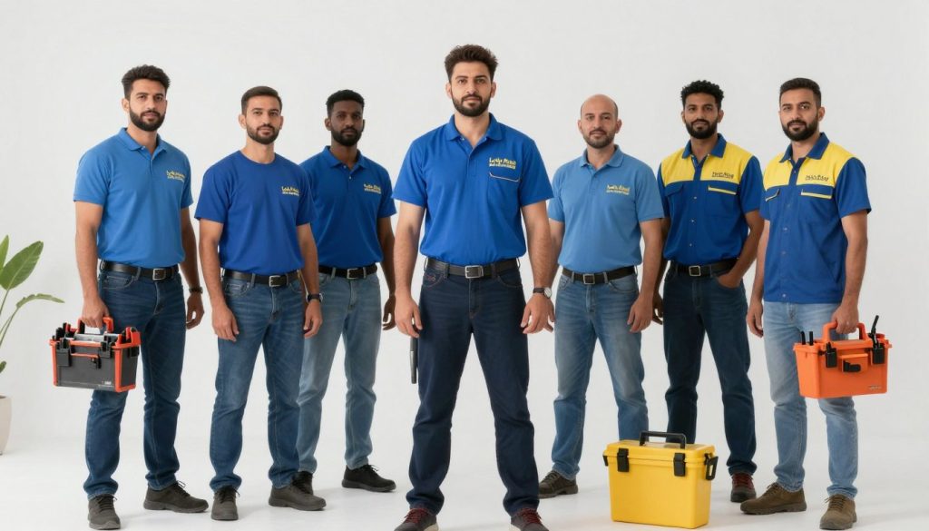 فريق عمل شركة لولو عطاء النجاح لخدمات الكهرباء المنزلية في الكويت