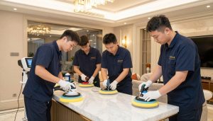 فريق متخصص في جلي وتلميع الرخام والسيراميك