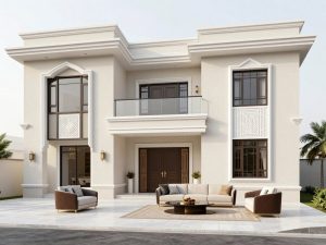 فيلا كويتية مطلية بدهانات بدون ريحة بتصميم عصري