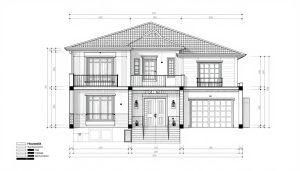 مخطط هندسي لمشروع هدم وتوسعة