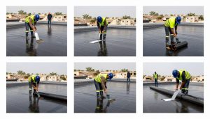 مراحل تنفيذ عازل أسطح جيتاروف 50104455 بواسطة فريق متخصص