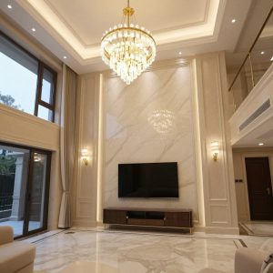 مشروع ديكور وكهرباء فاخر في فيلا سكنية