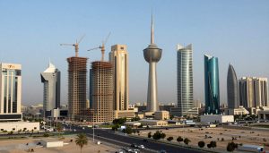 مشهد لأفق مدينة الكويت يظهر المشاريع الإنشائية المستقبلية مشهد لأفق مدينة الكويت يظهر المشاريع الإنشائية المستقبلية