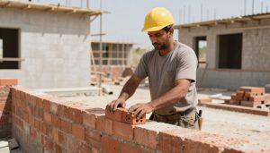 معلم بناء طوفه يواجه تحديات العمل في ظروف صعبة