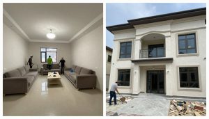 مقارنة بين الترميمات الداخلية والخارجية لمنزل في الكويت