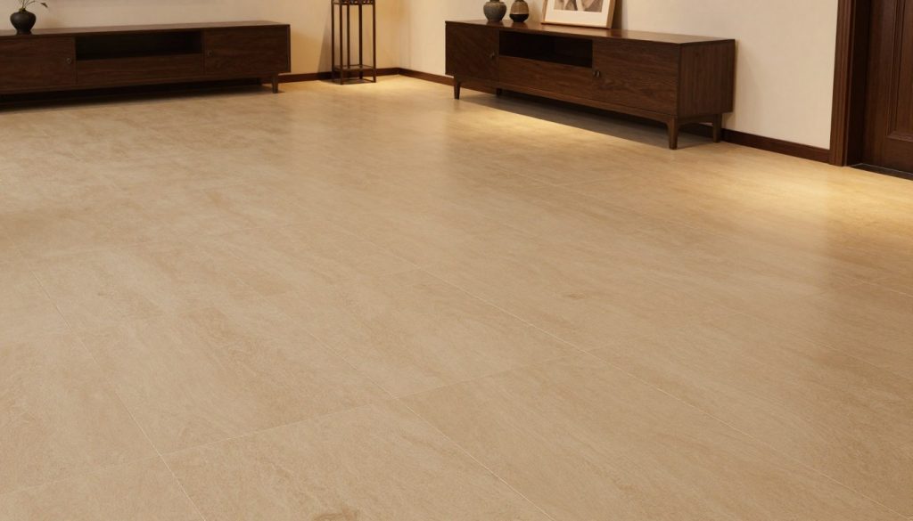 أرضيات طينية مركبة في صالة منزلية