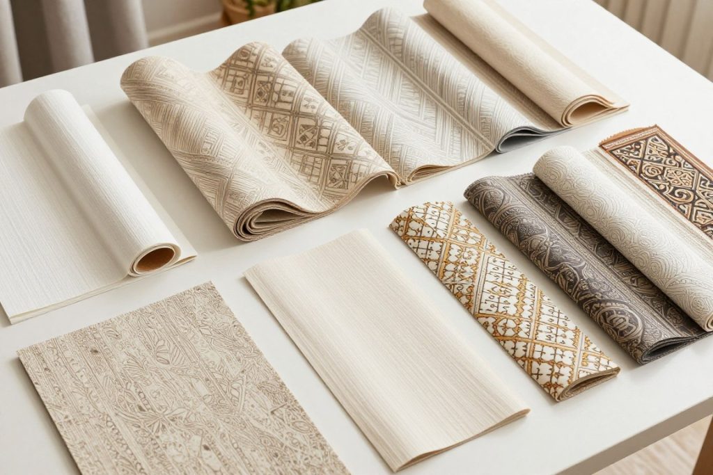 أنواع مختلفة من ورق جدران وورق حائط