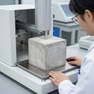 اختبار المكعبات الخرسانية للتأكد من القوة