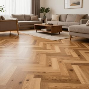 باركيه أنيق في غرفة معيشة