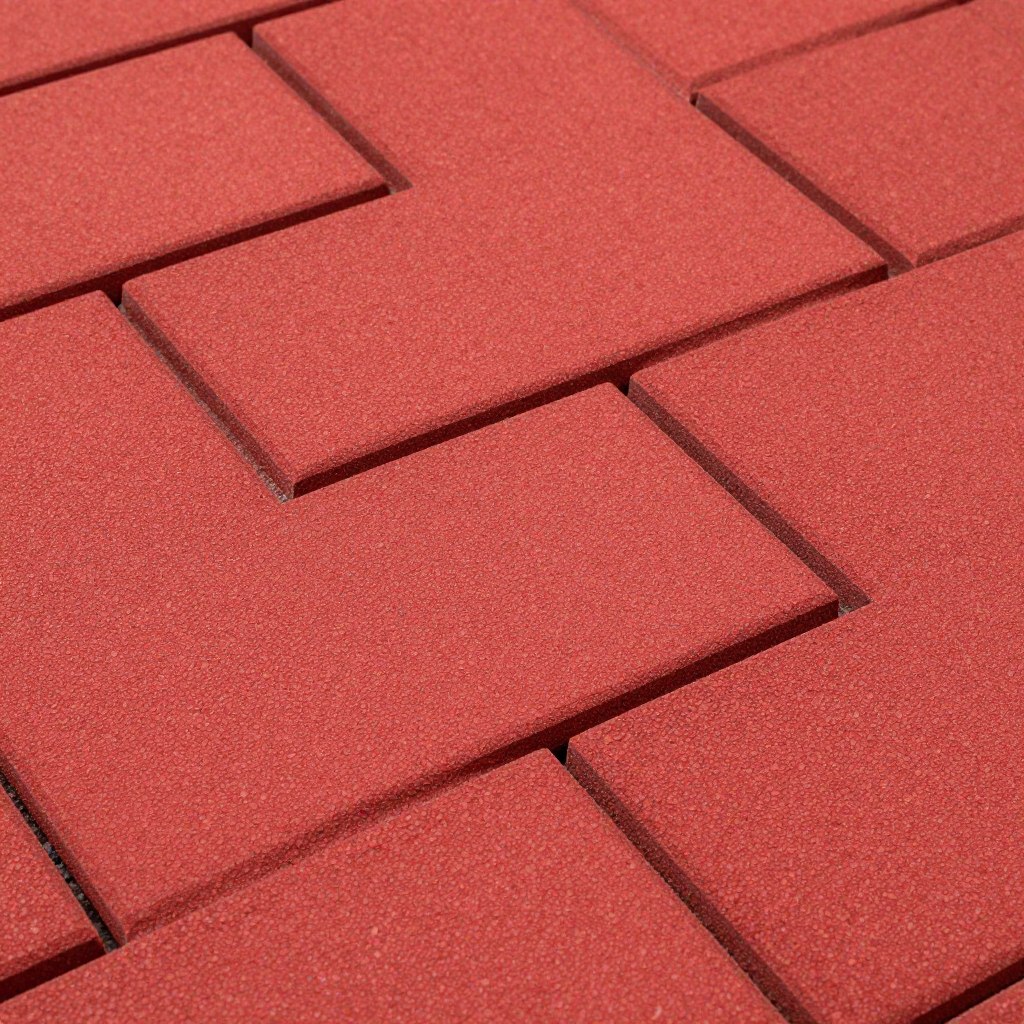 بلاط انترلوك شكل هولندي باللون الأحمر
