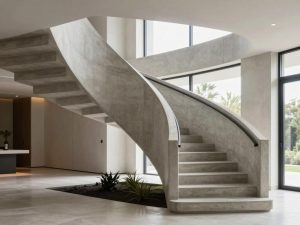 تصميم درج خرساني داخلي احترافي في الكويت تصميم درج خرساني داخلي احترافي في الكويت