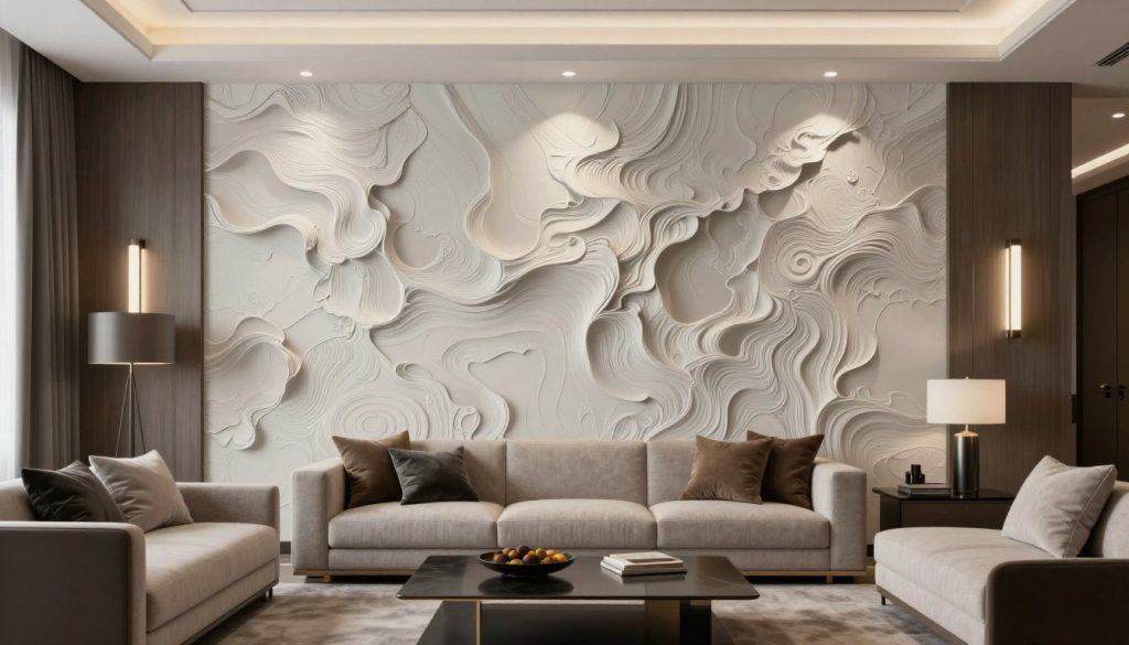 تصميمات ورق جدران ثلاثي الأبعاد في ديكور عصري