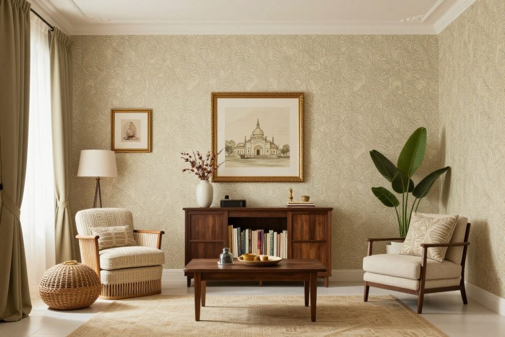 تنسيق ورق الجدران مع الأثاث والديكور