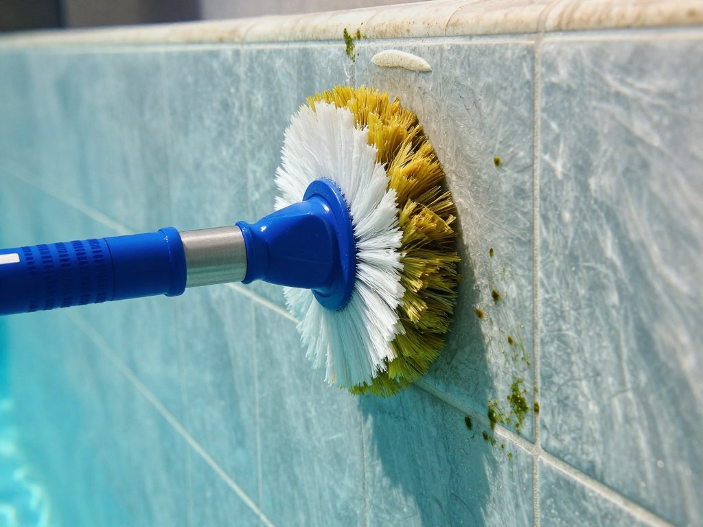 تنظيف جدران حمامات السباحة