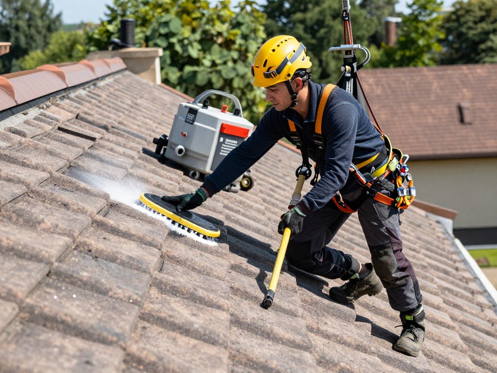 تنظيف وصيانة القرميد