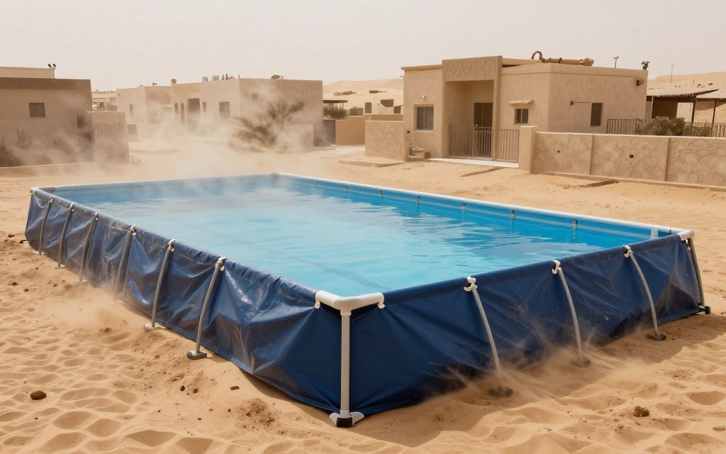 حماية حمام السباحة من العواصف الترابية