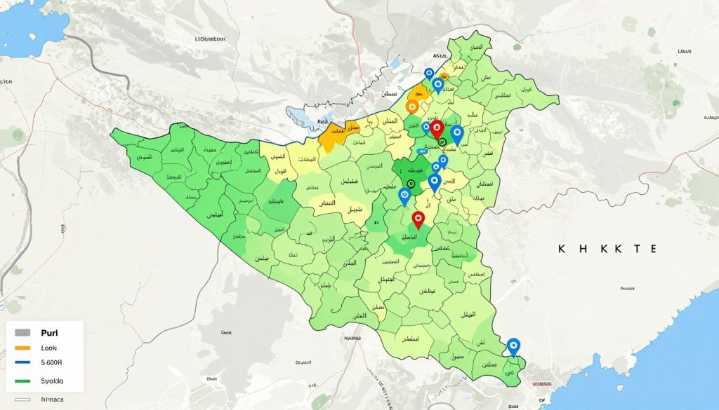 خريطة مناطق الخدمة للترميمات في الكويت
