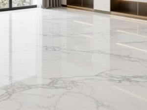 رخام أبيض كرارا لامع بعد عملية الجلي