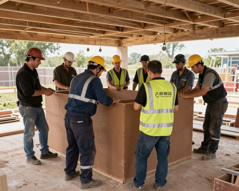 فريق عمل تركيب الواح طينية