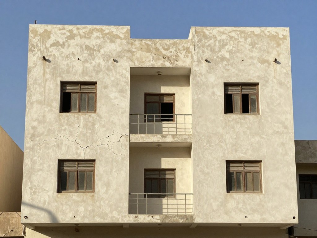 مبنى سكني في الكويت يحتاج إلى ترميمات عامة