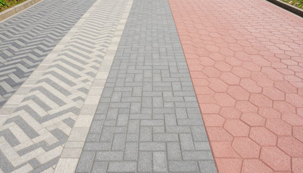 مقارنة بين أشكال مختلفة من الانترلوك المثبتة في الأرض