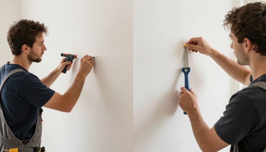 مقارنة بين التركيب الاحترافي والتركيب الذاتي لورق الجدران