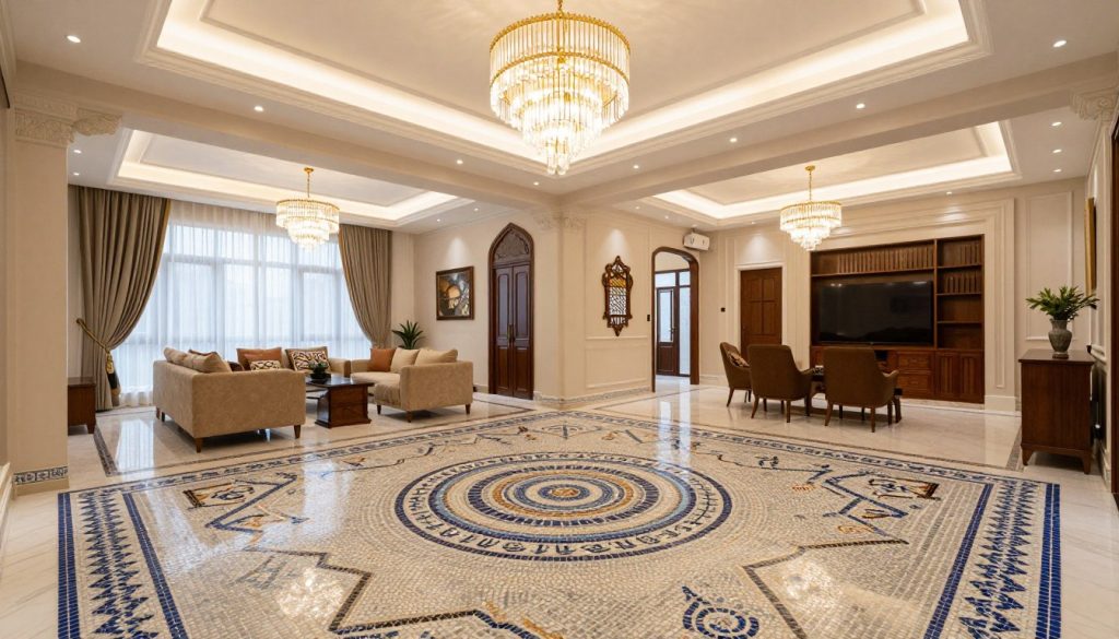 منزل كويتي جميل بموزاييك أنيق