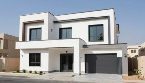 واجهة فيلا حديثة بعد صباغة خارجية احترافية في الكويت