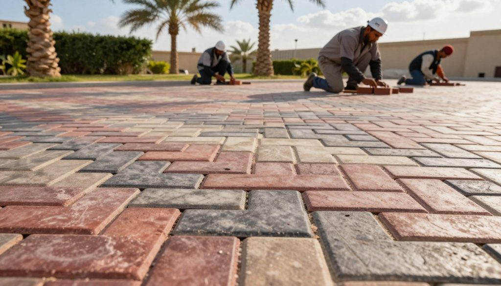 تركيب بلاط متداخل تركيب بلاط متداخل