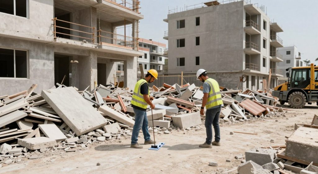 مراحل تنفيذ أعمال التكسير وإزالة المخلفات في الكويت
