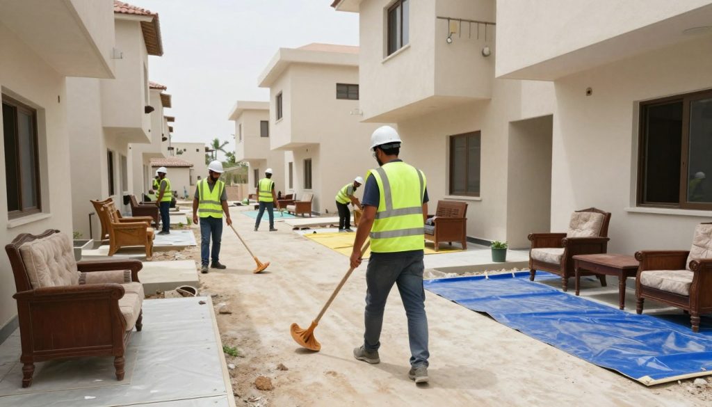 مقاول تكسير القرين أثناء تجهيز موقع عمل في الكويت