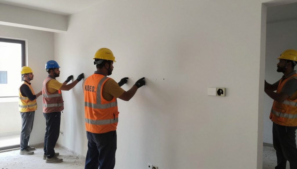مقاول تكسير النهضة لخدمات الهدم والتكسير الآمن في الكويت 4 مقاول تكسير النهضة ينفذ إزالة جدار داخلي بأمان